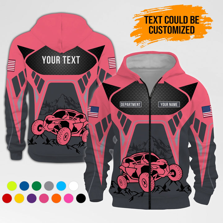 Personalized Name Love Off Road Quarter Zip Hoodie RN6