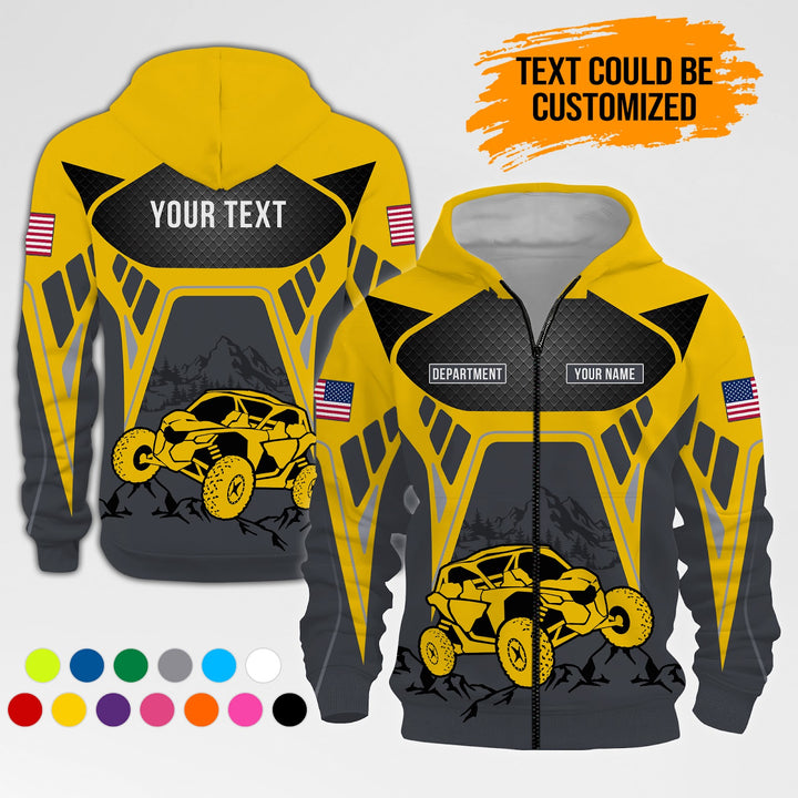 Personalized Name Love Off Road Quarter Zip Hoodie RN6