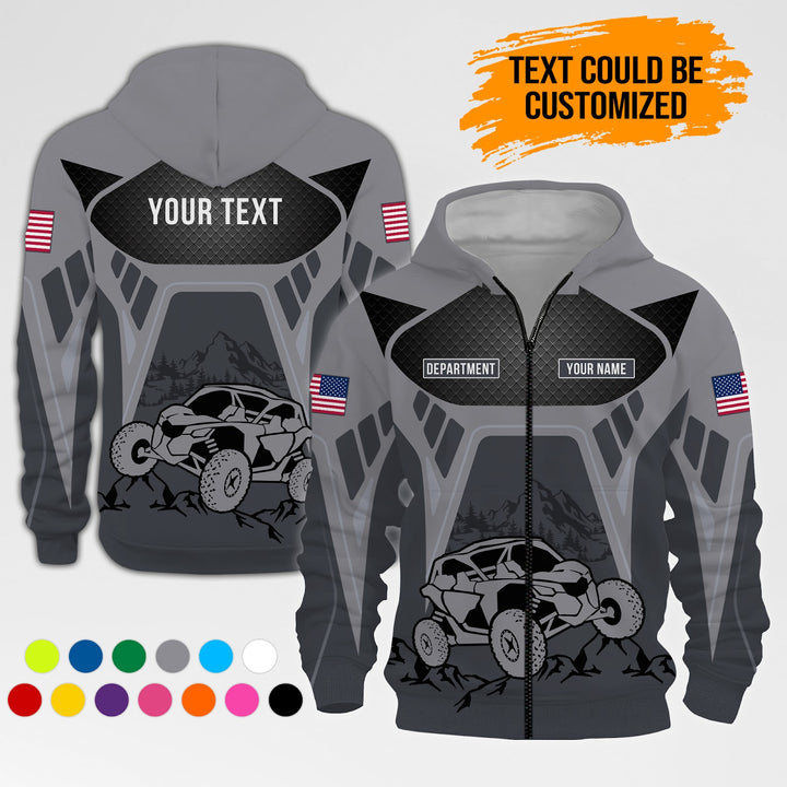Personalized Name Love Off Road Quarter Zip Hoodie RN6