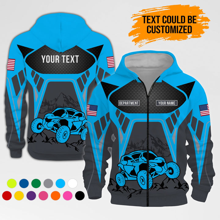 Personalized Name Love Off Road Quarter Zip Hoodie RN6
