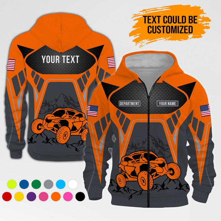 Personalized Name Love Off Road Quarter Zip Hoodie RN6