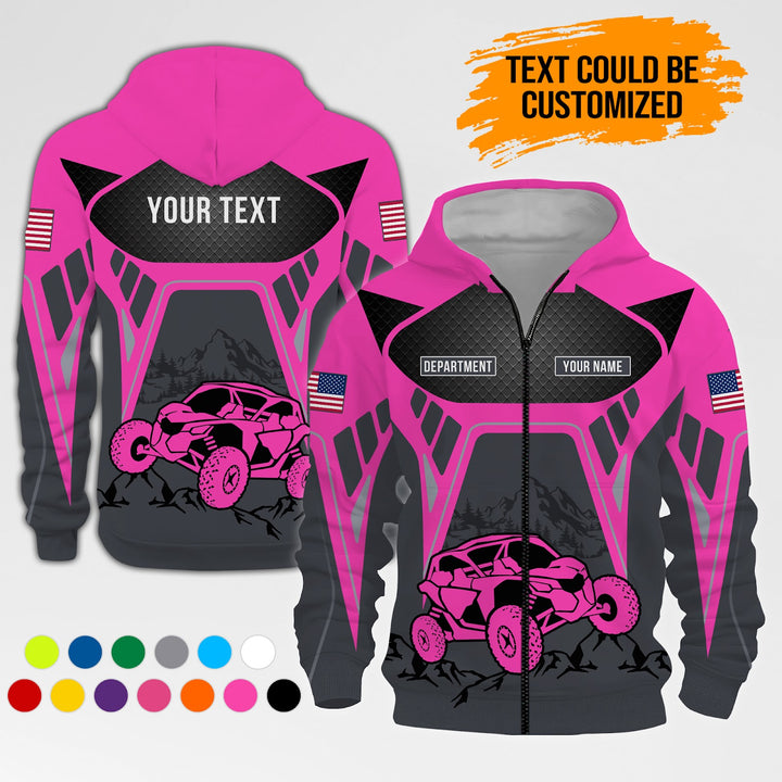 Personalized Name Love Off Road Quarter Zip Hoodie RN6
