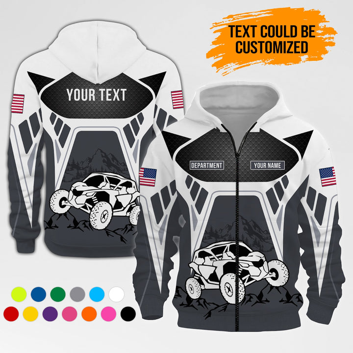 Personalized Name Love Off Road Quarter Zip Hoodie RN6