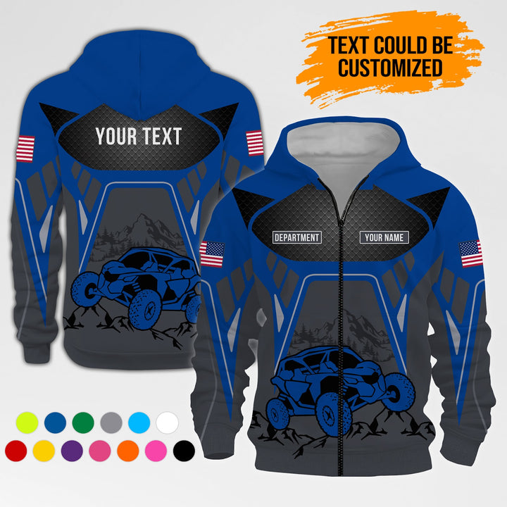 Personalized Name Love Off Road Quarter Zip Hoodie RN6