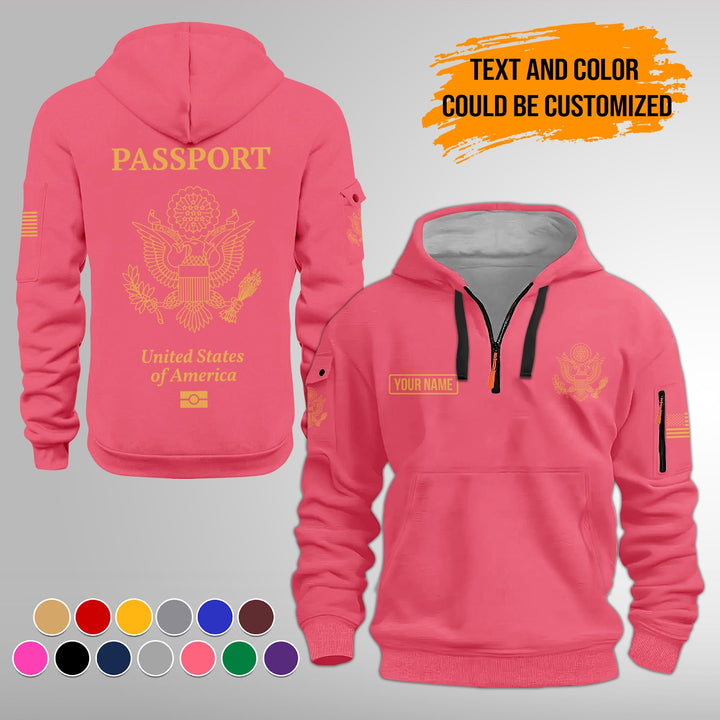 US Passport Style Quarter Zip FY453