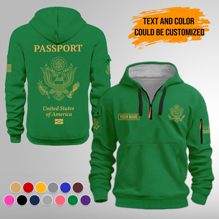 US Passport Style Quarter Zip FY453