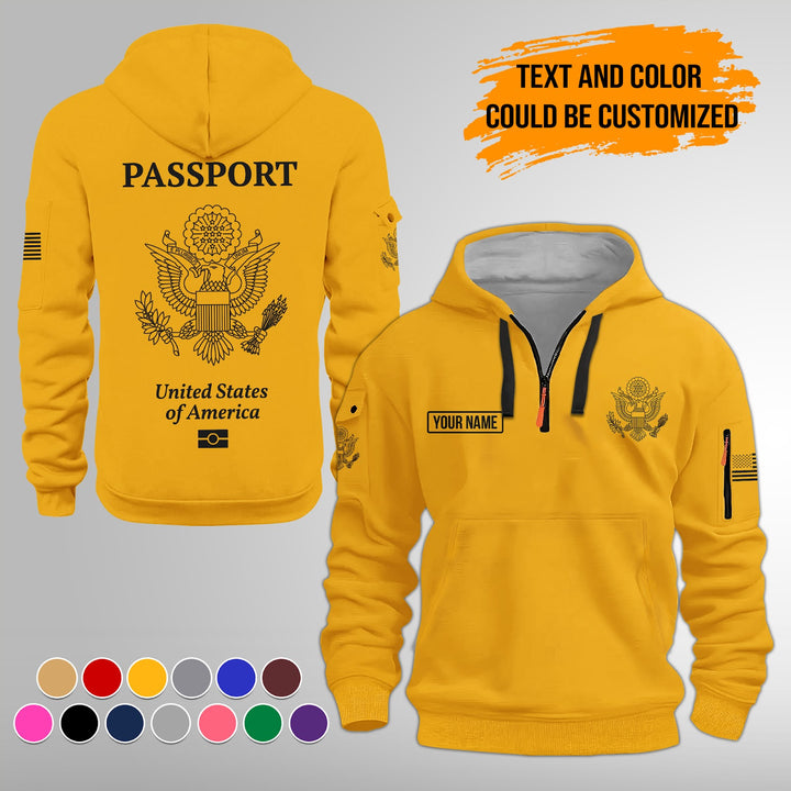 US Passport Style Quarter Zip FY453