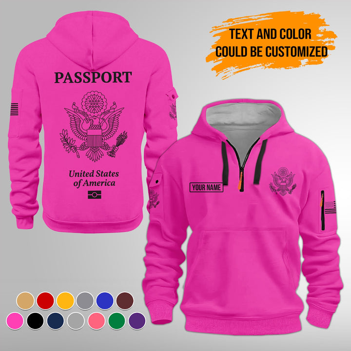 US Passport Style Quarter Zip FY453