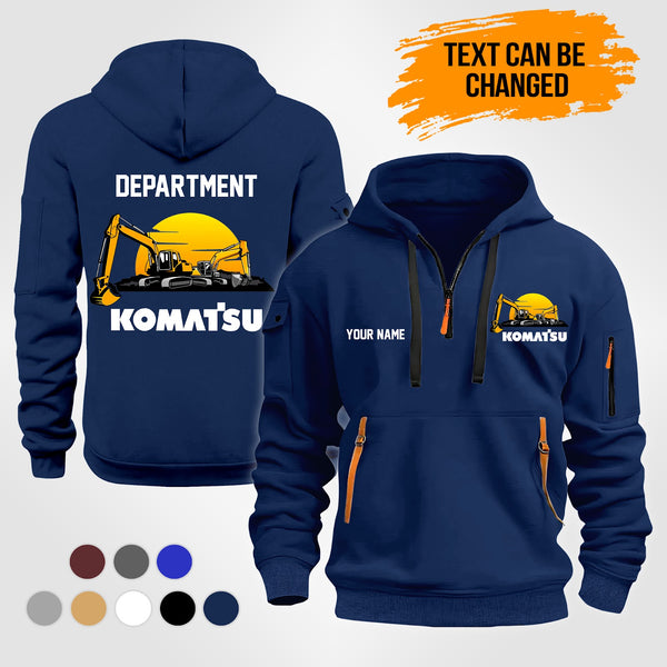 Personalized Name Love Koma Hevy Equipment 2D Printed Quarter Zip Hoodie NB10