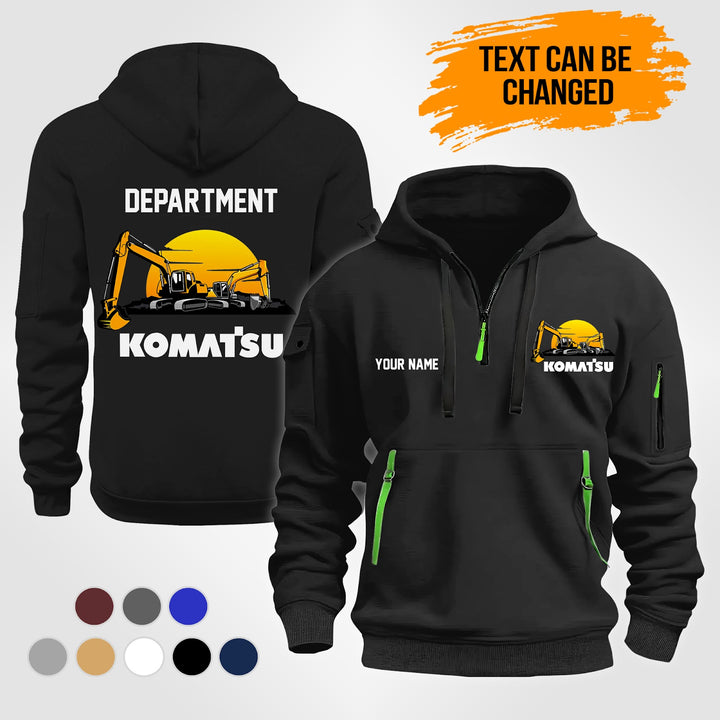 Personalized Name Love Koma Hevy Equipment 2D Printed Quarter Zip Hoodie NB10