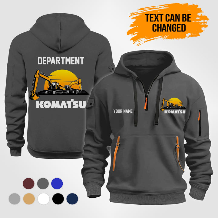 Personalized Name Love Koma Hevy Equipment 2D Printed Quarter Zip Hoodie NB10