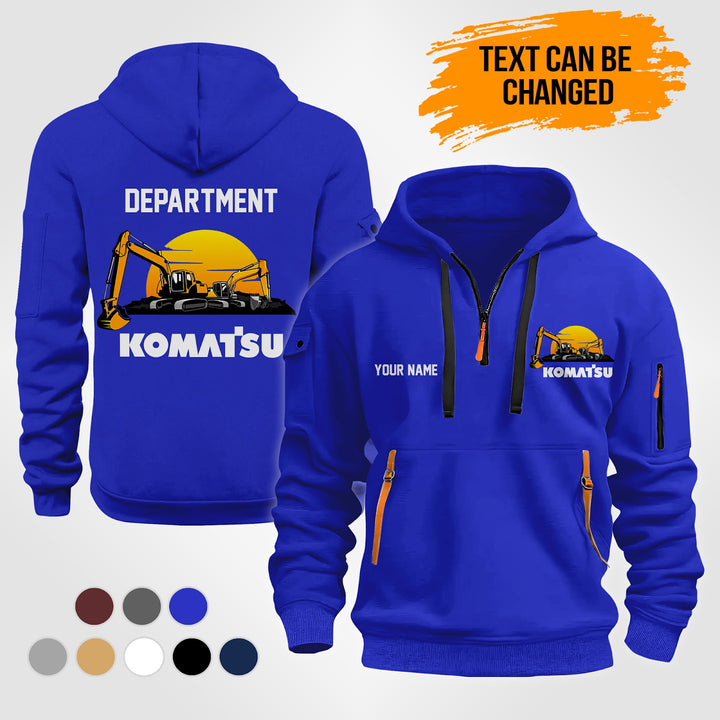 Personalized Name Love Koma Hevy Equipment 2D Printed Quarter Zip Hoodie NB10