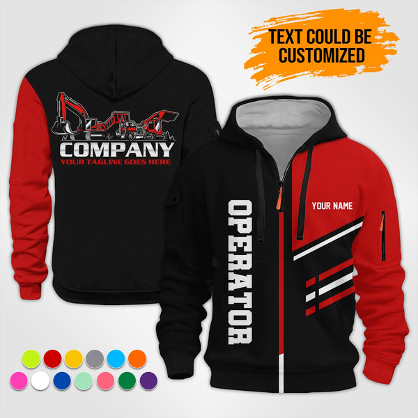 Personalized Name Heavy Equipment Operator 3D Printed Quarter Zip Hoodie ST357