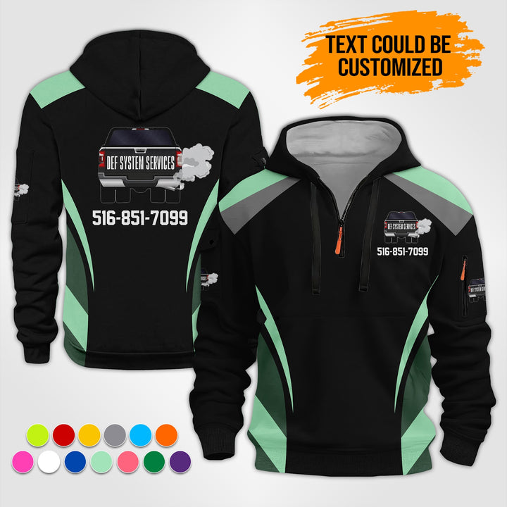Personalized Name Tow Truck 3D Printed Quarter Zip Hoodie KL433
