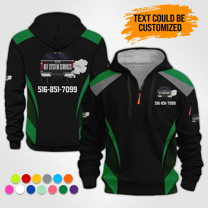 Personalized Name Tow Truck 3D Printed Quarter Zip Hoodie KL433