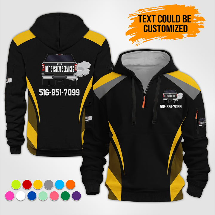 Personalized Name Tow Truck 3D Printed Quarter Zip Hoodie KL433