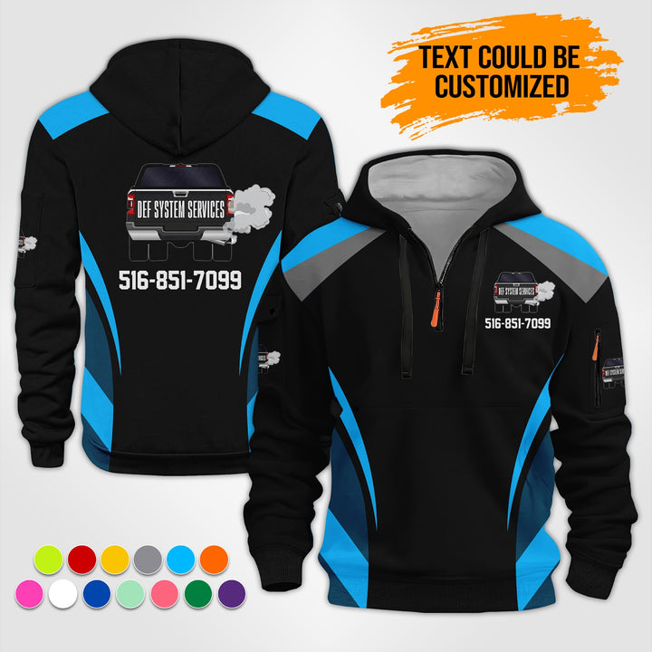 Personalized Name Tow Truck 3D Printed Quarter Zip Hoodie KL433