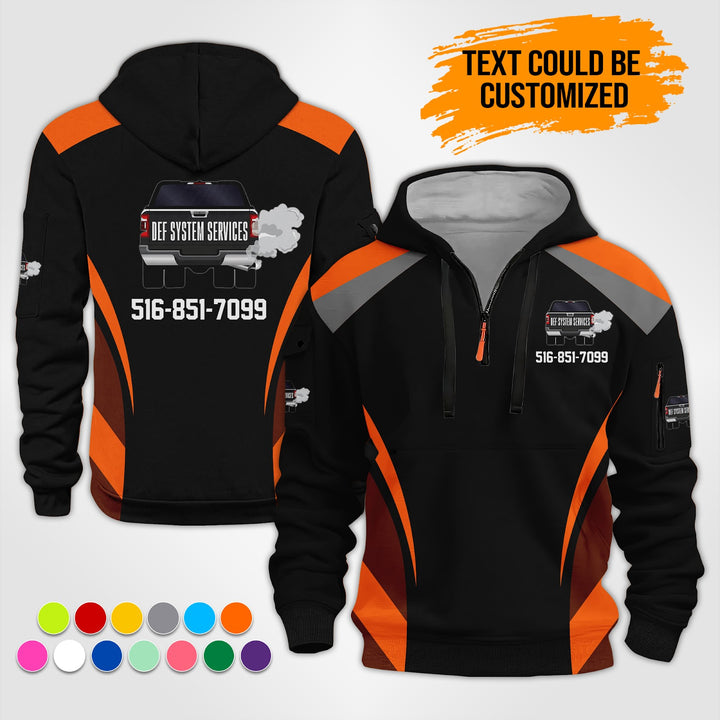 Personalized Name Tow Truck 3D Printed Quarter Zip Hoodie KL433