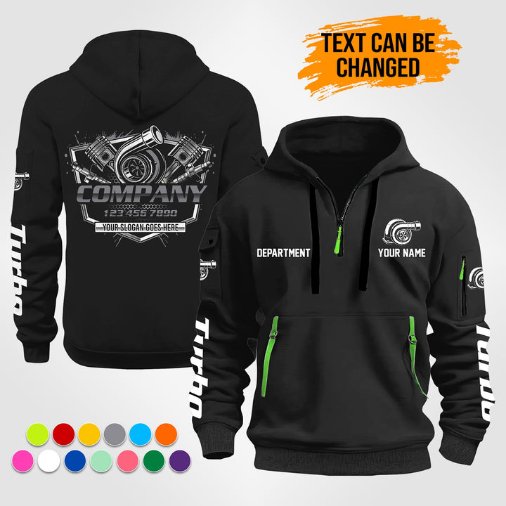 Automotive Diesel Truck Mechanic Turbo Piston Engine Repair 3D Printed Quarter Zip Hoodie ST480
