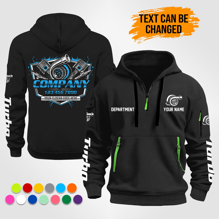 Automotive Diesel Truck Mechanic Turbo Piston Engine Repair 3D Printed Quarter Zip Hoodie ST480