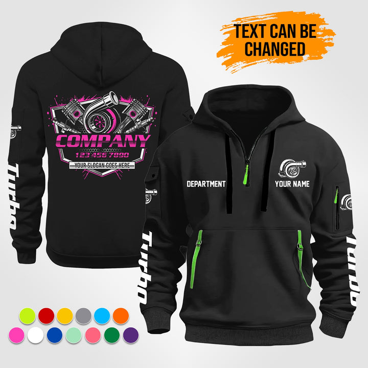 Automotive Diesel Truck Mechanic Turbo Piston Engine Repair 3D Printed Quarter Zip Hoodie ST480