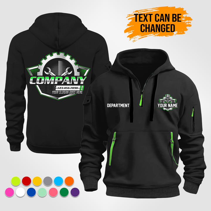 Personalized Name Auto Service 3D Printed Quarter Zip Hoodie ST481