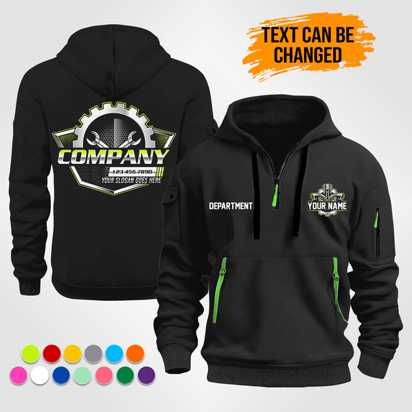 Personalized Name Auto Service 3D Printed Quarter Zip Hoodie ST481
