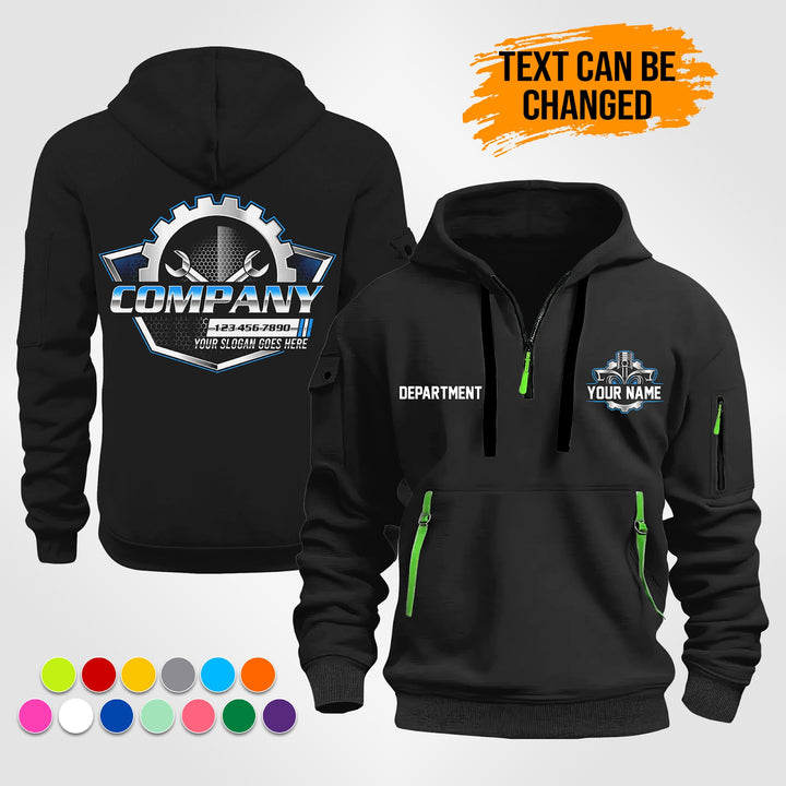 Personalized Name Auto Service 3D Printed Quarter Zip Hoodie ST481