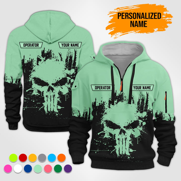 Personalized Name Tow Truck American 3D Quarter Zip Hoodie RN194