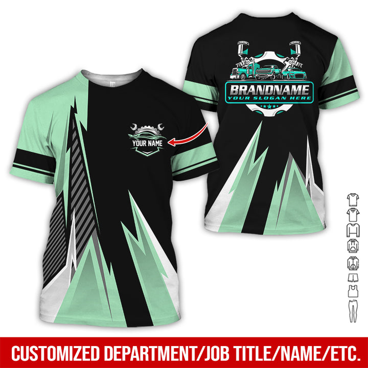 Personalized Name Auto Service All Over Printed Clothes RN211