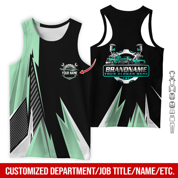 Personalized Name Auto Service All Over Printed Clothes RN211