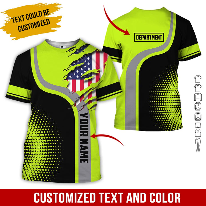Personalized Name And Department 3D All Over Printed Clothes MH395
