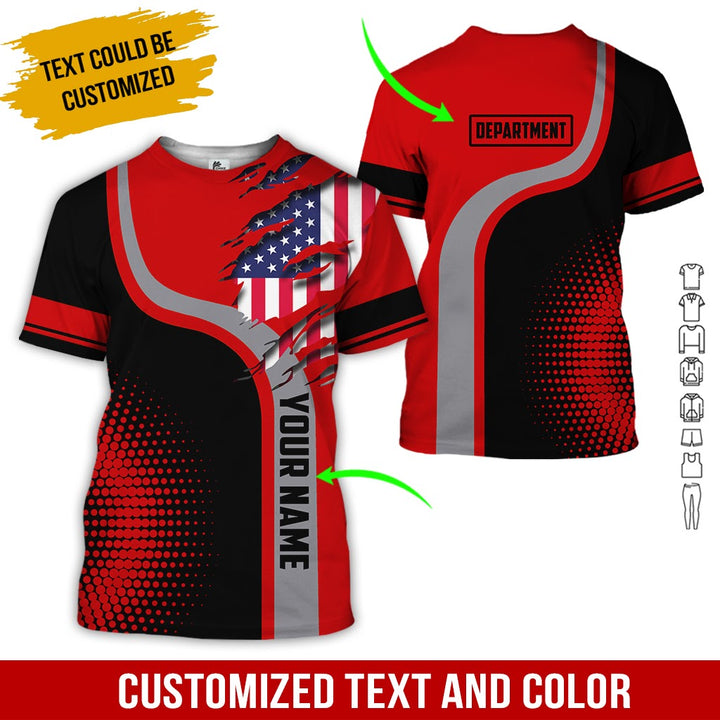 Personalized Name And Department 3D All Over Printed Clothes MH395