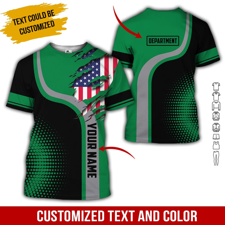 Personalized Name And Department 3D All Over Printed Clothes MH395