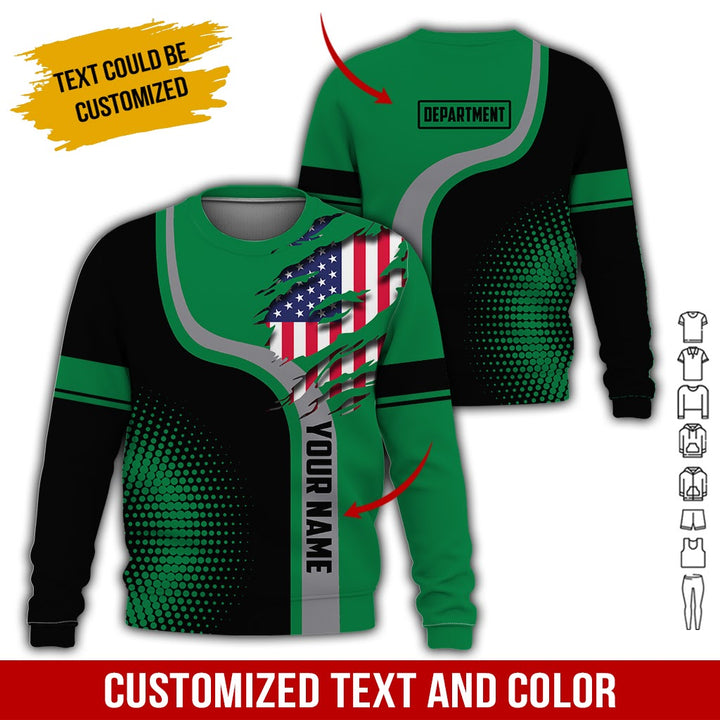 Personalized Name And Department 3D All Over Printed Clothes MH395