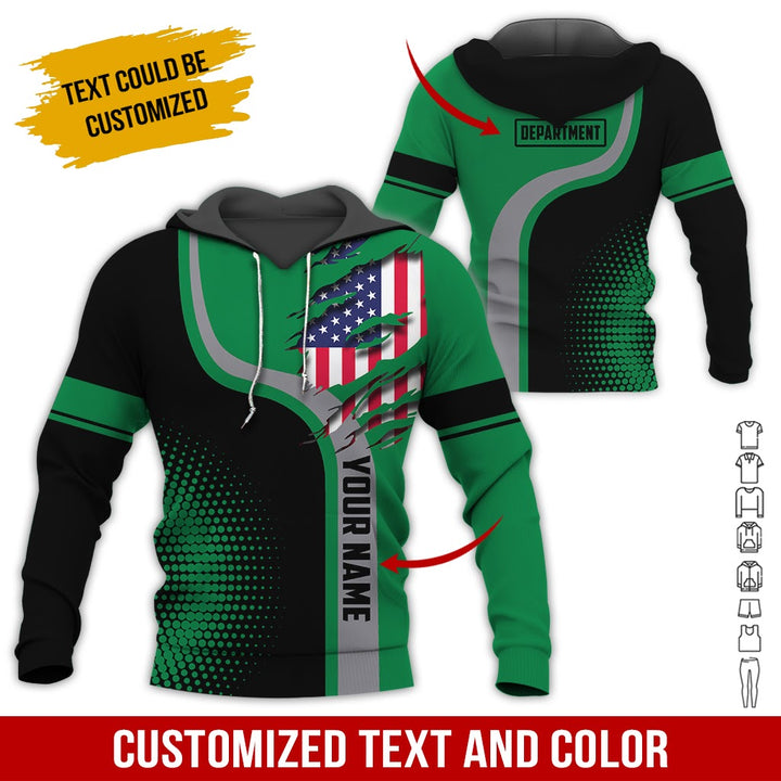 Personalized Name And Department 3D All Over Printed Clothes MH395