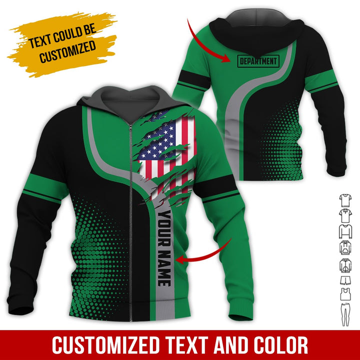 Personalized Name And Department 3D All Over Printed Clothes MH395
