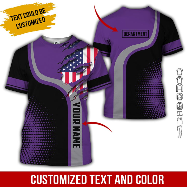 Personalized Name And Department 3D All Over Printed Clothes MH395