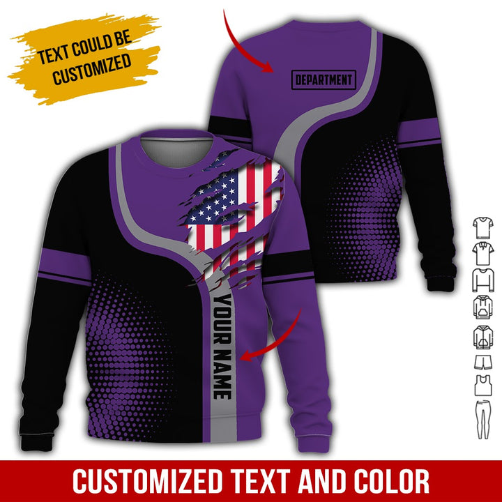 Personalized Name And Department 3D All Over Printed Clothes MH395