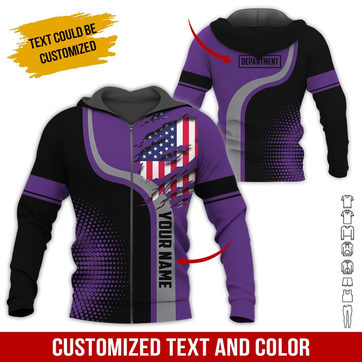 Personalized Name And Department 3D All Over Printed Clothes MH395