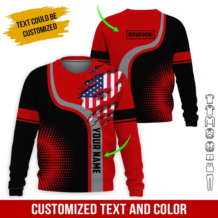 Personalized Name And Department 3D All Over Printed Clothes MH395