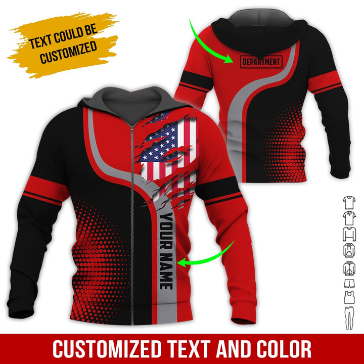 Personalized Name And Department 3D All Over Printed Clothes MH395