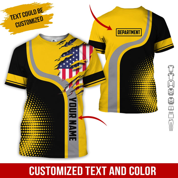 Personalized Name And Department 3D All Over Printed Clothes MH395