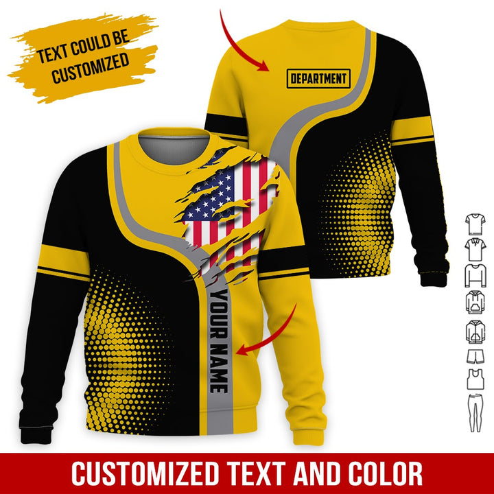 Personalized Name And Department 3D All Over Printed Clothes MH395