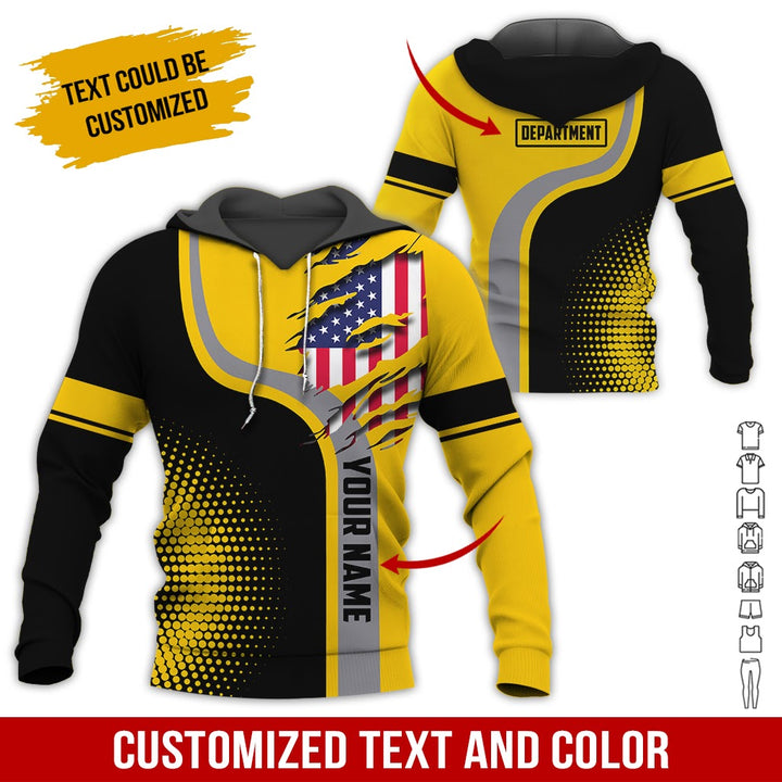 Personalized Name And Department 3D All Over Printed Clothes MH395