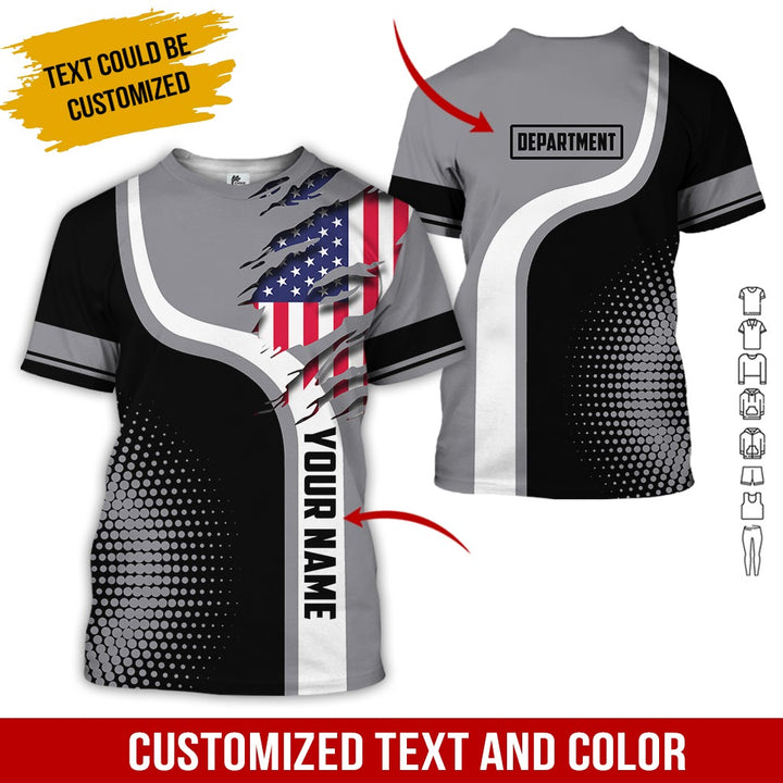 Personalized Name And Department 3D All Over Printed Clothes MH395