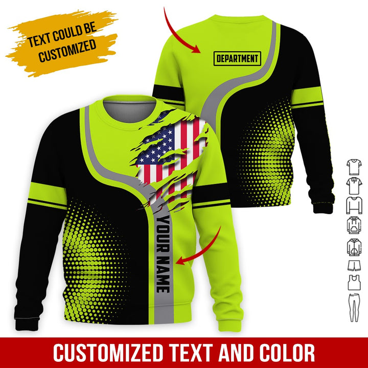 Personalized Name And Department 3D All Over Printed Clothes MH395