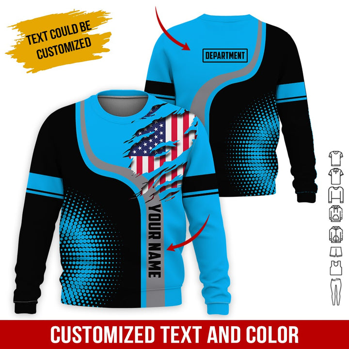 Personalized Name And Department 3D All Over Printed Clothes MH395