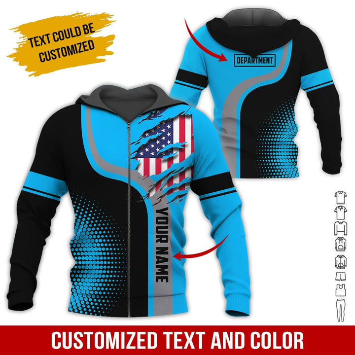 Personalized Name And Department 3D All Over Printed Clothes MH395