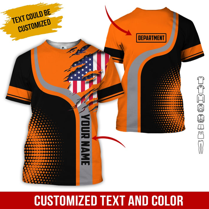 Personalized Name And Department 3D All Over Printed Clothes MH395